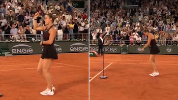 “A lo Michael Jackson”: el baile de Aryna Sabalenka en plena pista de Roland Garros que se ganó una ovación