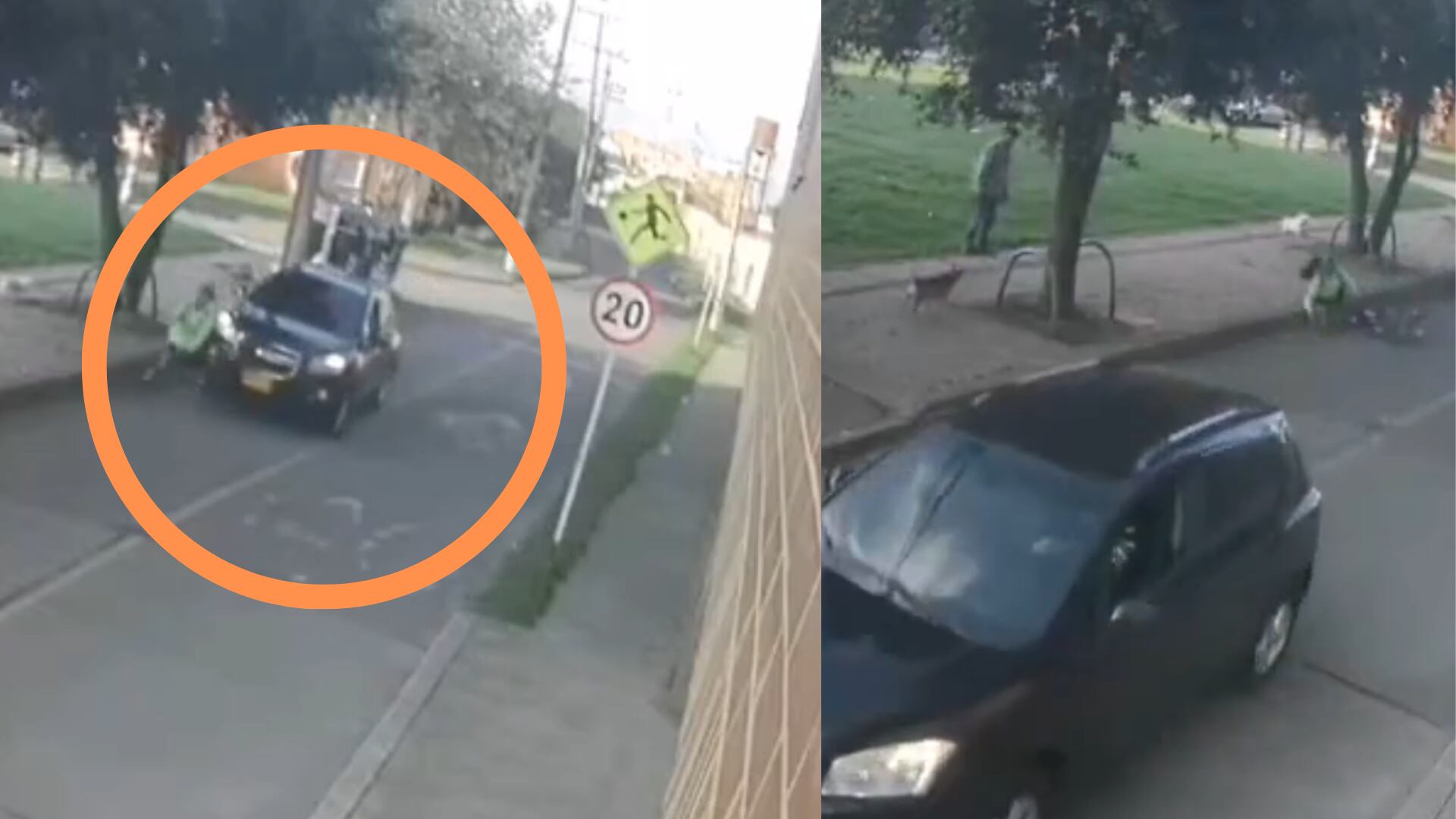 Cámara de seguridad capta a conductor que arrolla a ciclista y huye sin asistirlo en una vía de Bogotá - crédito @PasaenBogota/ X