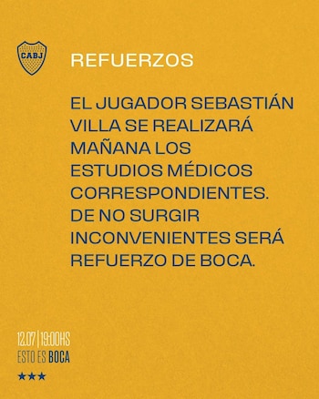 Sebastián Villa regresa a Boca Juniors tras su destacado paso por Independiente Rivadavia-crédito @estoesboca_ok/X