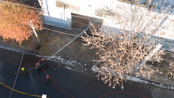 Incendio en San Justo - drone