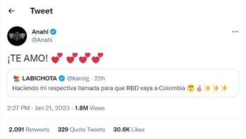 Anahí responde al llamado de
