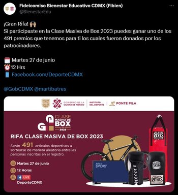 La rifa será transmitida en