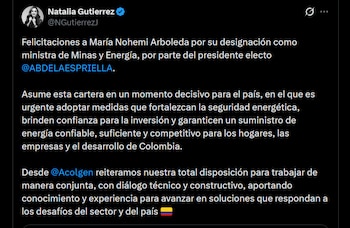 Natalia Gutiérrez - crédito @NGutierrezJ/X