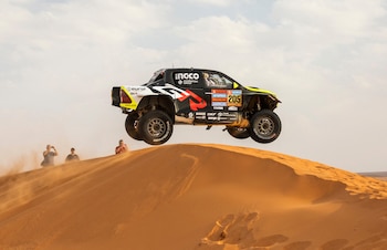 Una Toyota Hilux del equipo oficial. Una camioneta similar emplearán los cordobeses (REUTERS/Maxim Shemetov)