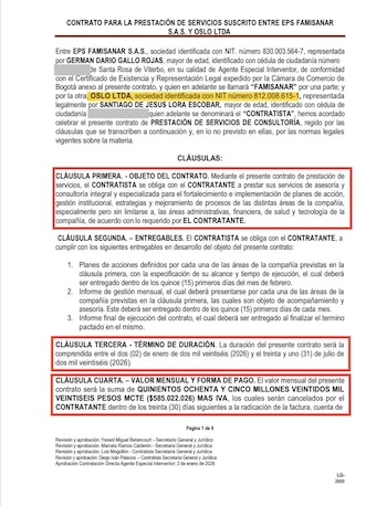 El contrato desató interrogantes entre