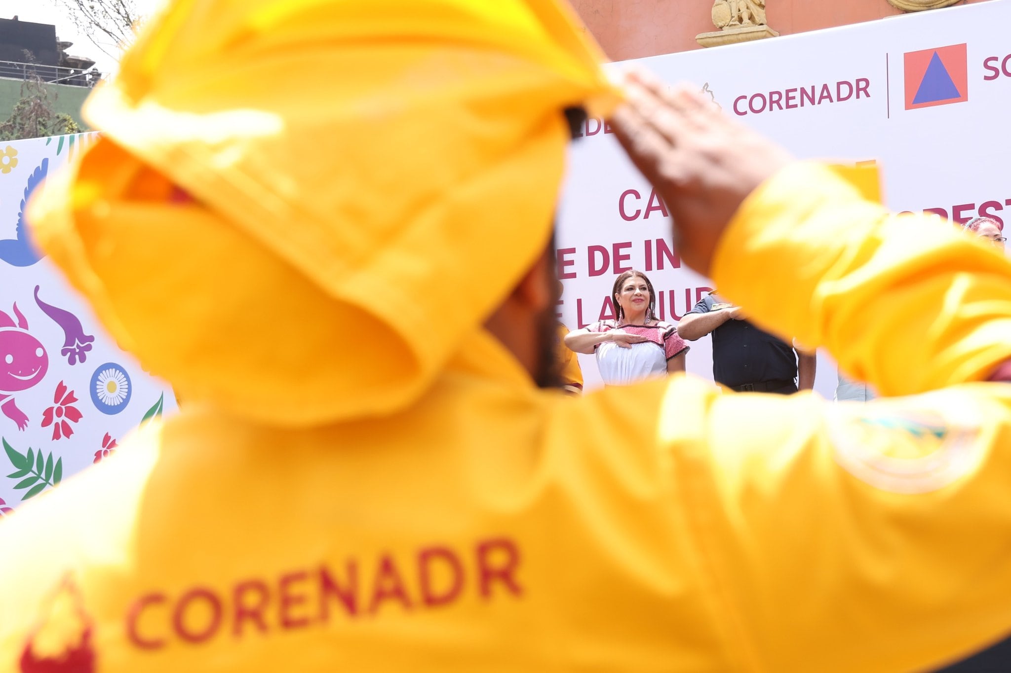 La Comisión Nacional Forestal mantiene siete campamentos en núcleos agrarios, con personal en servicio permanente. Foto: X/@ClaraBrugadaM.