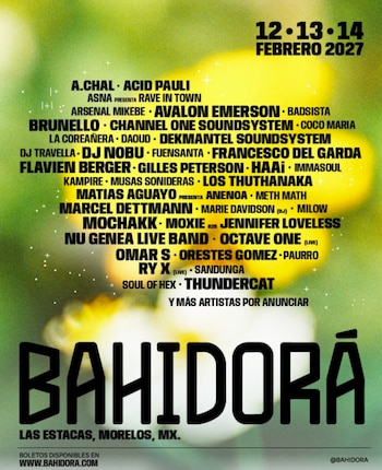 La cartelera integrará conciertos en vivo y sesiones de DJ enfocadas en funk, jazz, electrónica, house y reggae. (Instagram/ @bahidora)