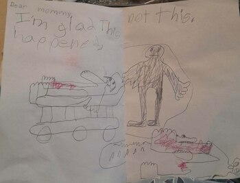 Su hijo le dio ánimos