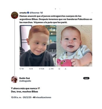 Uno de los posteos con