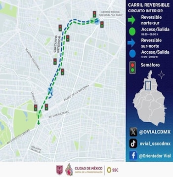 Carril reversible CDMX