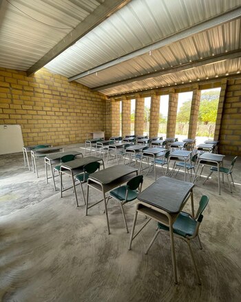 Así quedó la escuela de