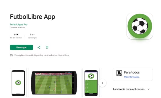 FútbolLibre App ofrece partidos gratis del Mundial 2026, pero su uso implica violación de derechos de transmisión. (Google Play)