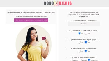 Página falsa mujeresbono.com que intenta