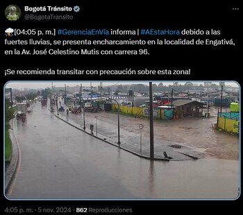 Se presenta encharcamiento por lluvias