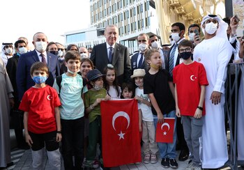 EL presidente turco Erdogan junto