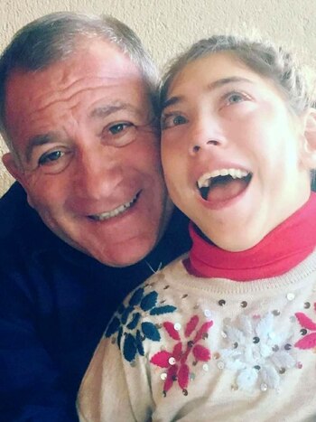 Luis Juez y su hija, Milagros (Facebook)