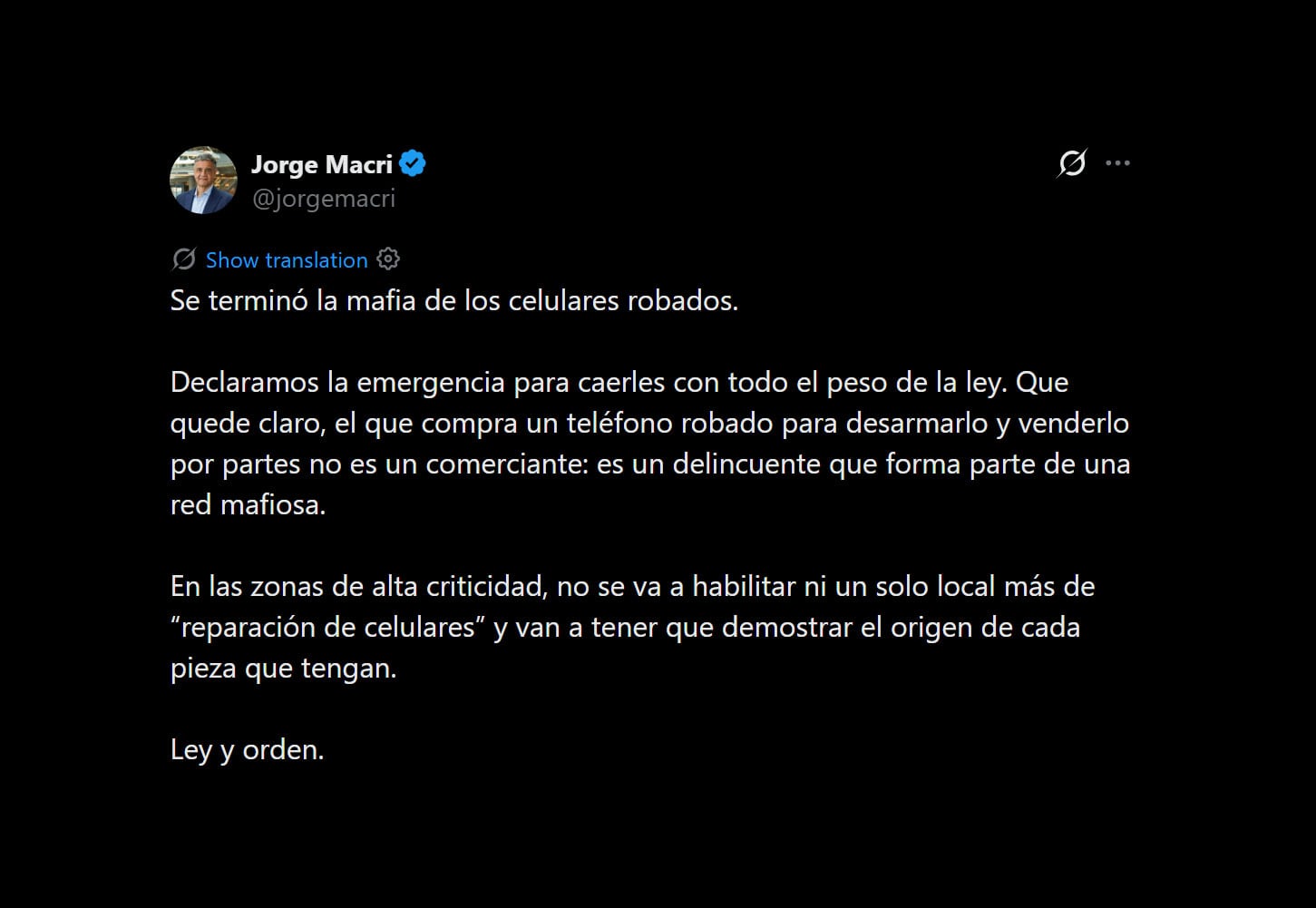 El decreto de Jorge Macri busca desarticular la reventa de celulares robados en locales habilitados de la Ciudad de Buenos Aires.