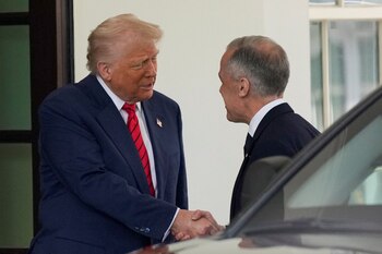 El saludo entre Trump y