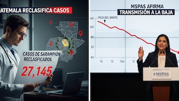 El Ministerio de Salud de Guatemala reclasificó los reportes de sarampión y elevó el total a 27,145 casos