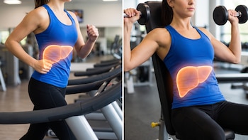 ¿Ejercicio de fuerza o ejercicio aeróbico? cuál es mejor para el hígado graso