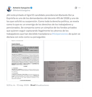 Antonio Sanguino y sus críticas a Gustavo Petro