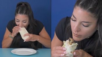 Leah Shutkever recupera el récord mundial por comer un burrito en solo 30 segundos
