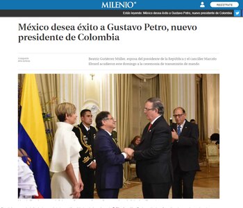 El porta me de medios Milenio, dio a conocer la noticia de la posición del Presidente de Colombia Gustavo Petro
Foto: Vía milenio.com