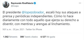 El columnista también mencionó que