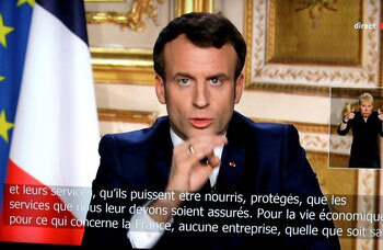 Macron habla al pueblo francés