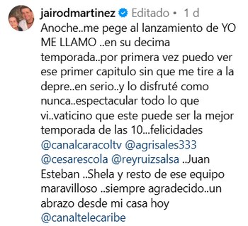 El exjurado del programa confesó