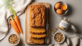 Receta de pan de zanahoria sin gluten, rápida y fácil