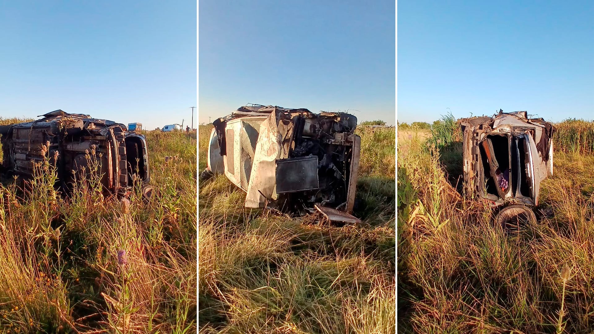 Tragedia en Ruta 36: volcó tras perder el control del auto, murió su esposa y sus hijos resultaron heridos