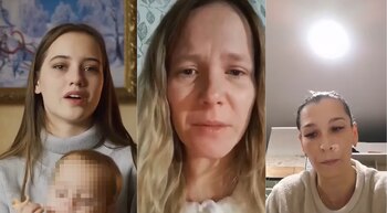 Esposas de movilizados rusos (Telegram: