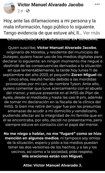 (Facebook Victor Manuel Alvadaro Jacobo)