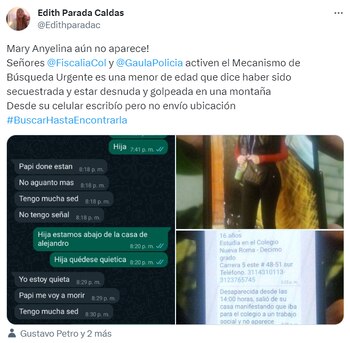 En redes sociales, los familiares