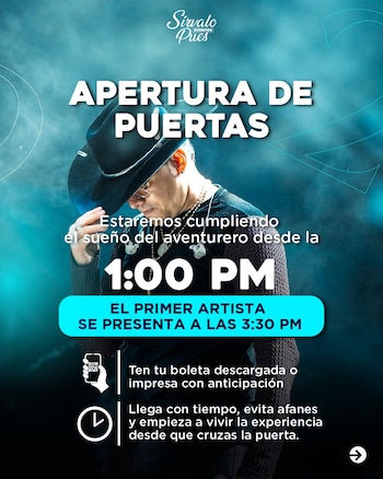 La apertura de puertas está