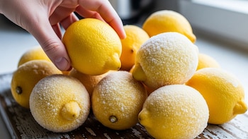 Congelar limones antes de usarlos,