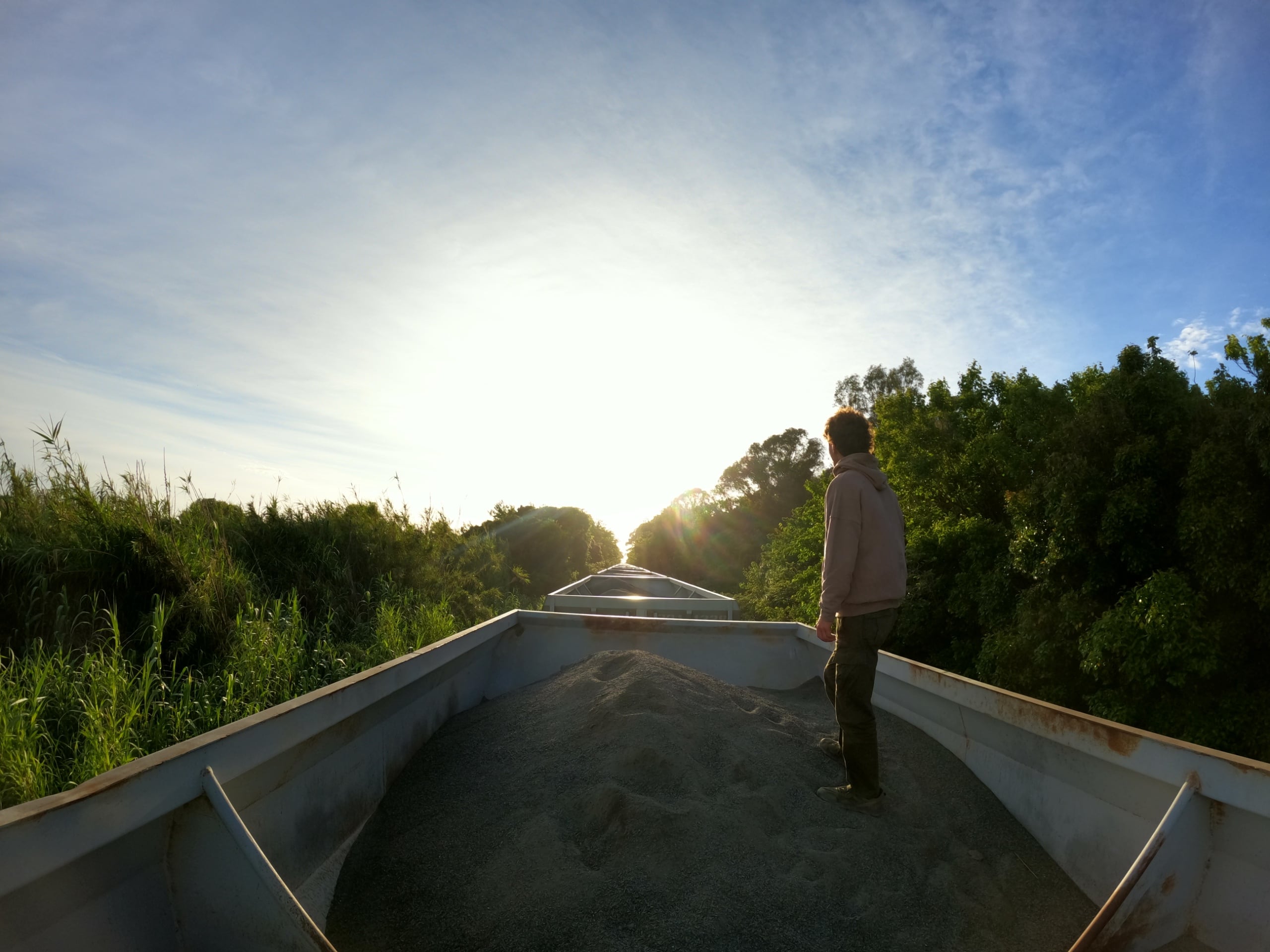 Ian Menéndez viajó en un tren de carga de Santa Fe a Buenos Aires