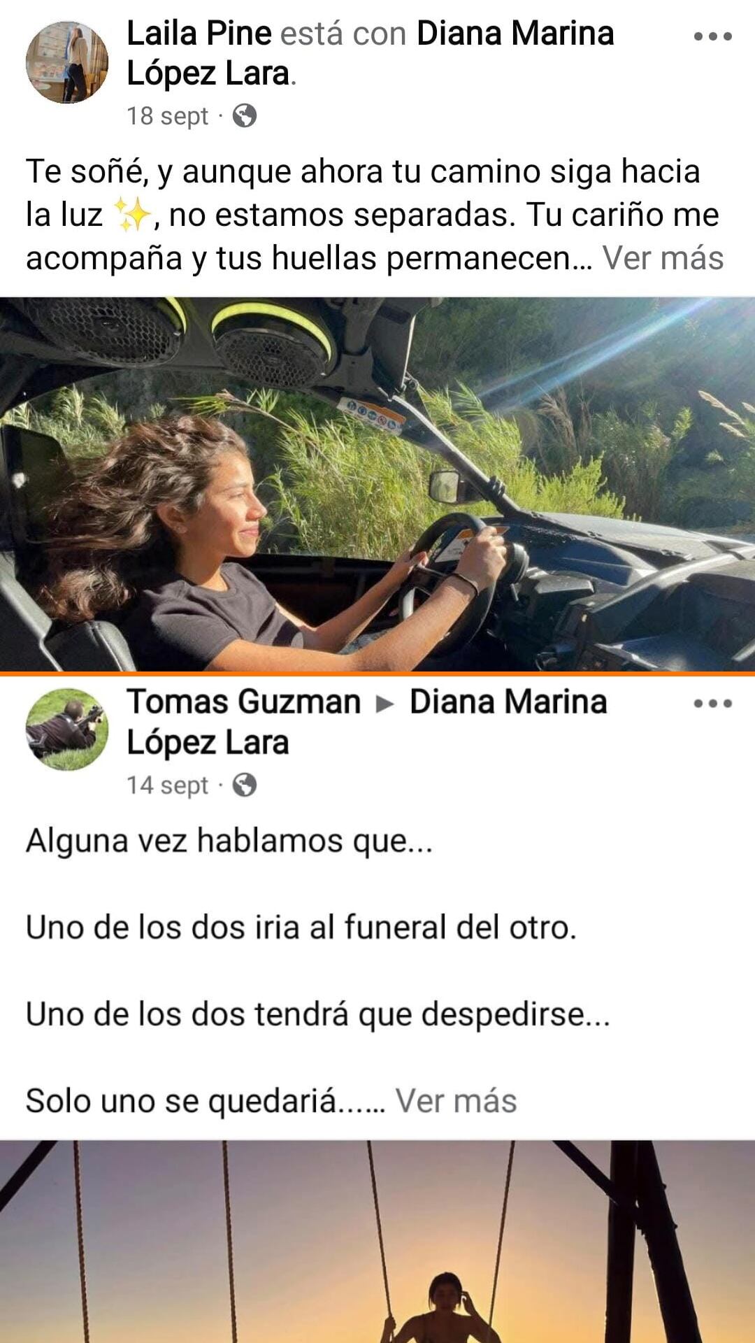 Aunque la confirmación oficial llegó hasta finales de septiembre, amigos y familiares comenzaron a despedirse de la actriz desde el 7 del mismo mes con mensajes en Facebook e Instagram. (Facebook)