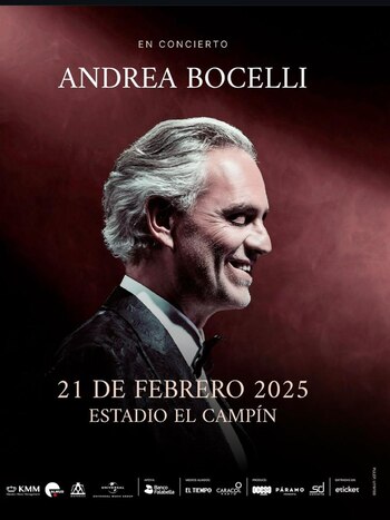 Andrea Bocelli dará su concierto
