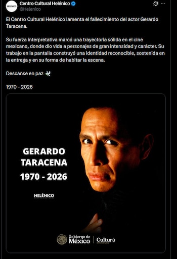 Gerardo Taracena, actor mexicano, falleció a los 55 años. (Captura de pantalla)