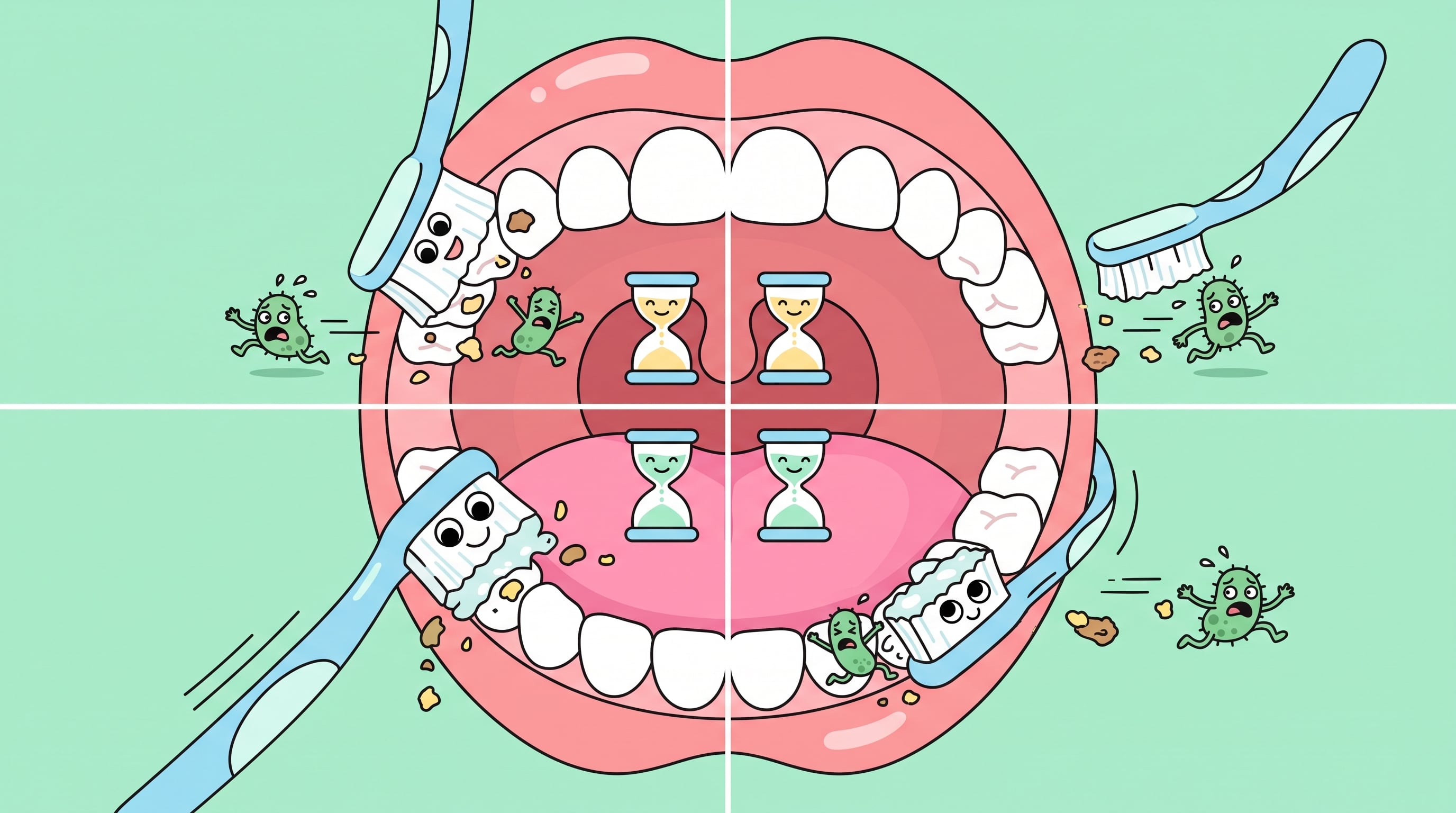 El cepillado de dos minutos dos veces al día facilita la eliminación de la placa bacteriana en toda la boca (Imagen Ilustrativa Infobae)