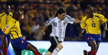 Fotografía del día que la selección Colombia le ganó a la Argentina de Lionel Messi 2-1 en el estadio Nemesio Camacho el Campín de Bogotá - crédito AFP