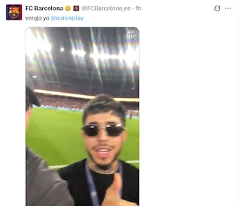 El video en el que comparten AuronPlay y WestCol en la cuenta del FC Barcelona - crédito Fc Barcelona