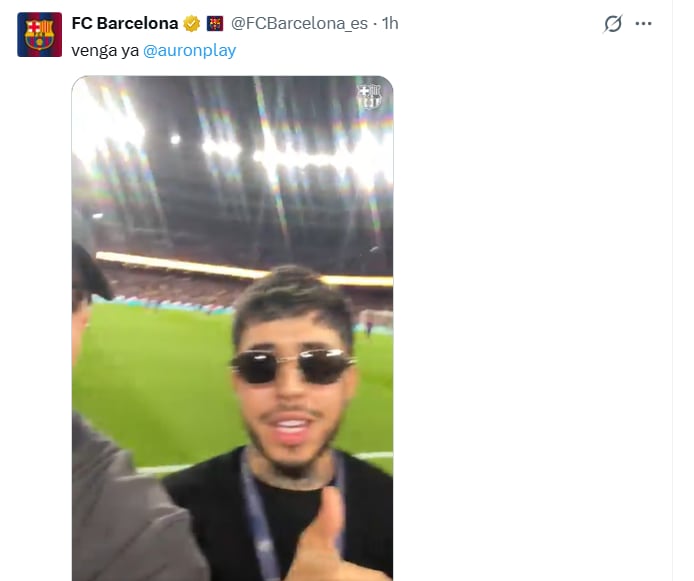 El video en el que comparten AuronPlay y WestCol en la cuenta del FC Barcelona - crédito Fc Barcelona