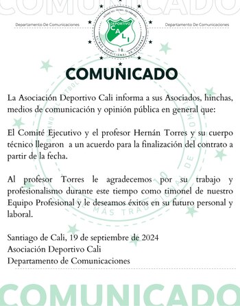 Se hizo oficial la salida