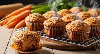 Las magdalenas de zanahoria combinan