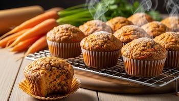 Receta de magdalenas de zanahoria,