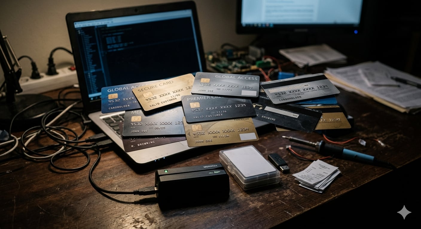 La detención de un ciudadano colombiano en Tegucigalpa revela una red transnacional de clonación de tarjetas bancarias y falsificación de cheques de viaje en Honduras. (Visual IA)