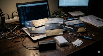 La detención de un ciudadano colombiano en Tegucigalpa revela una red transnacional de clonación de tarjetas bancarias y falsificación de cheques de viaje en Honduras. (Visual IA)